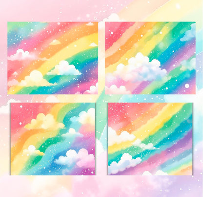 RELEASE PAPER | Rainbow Sky - Theme Pack Reusable Diamond Painting Release Paper