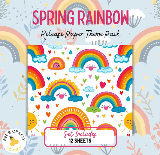 RELEASE PAPER | Spring Rainbow - Theme Pack Reusable Diamond Painting Release Paper
