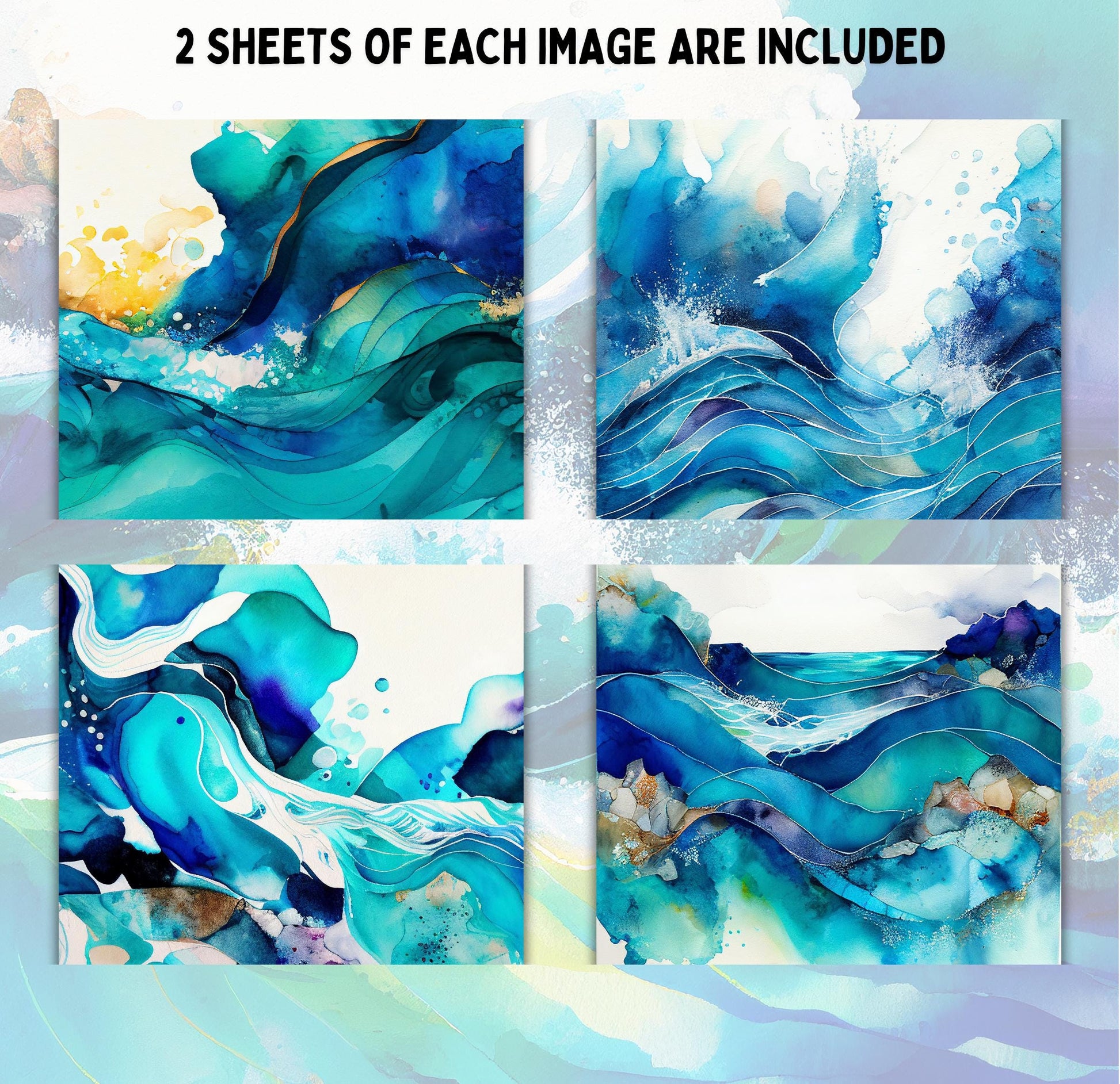 RELEASE PAPER | Abstract Waves - Theme Pack Reusable Diamond Painting Release Paper