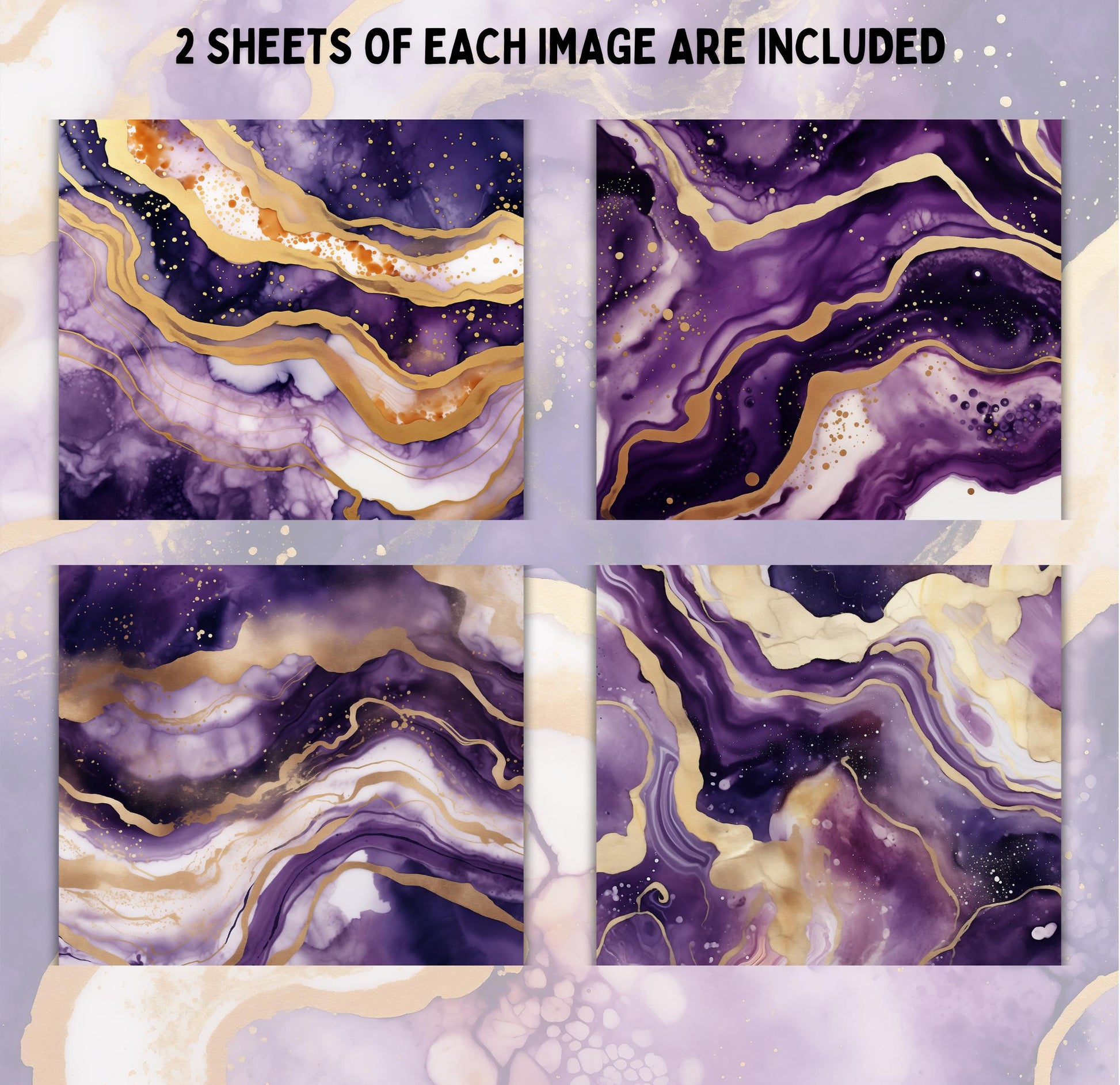 RELEASE PAPER | Amethyst Marble - Theme Pack Reusable Diamond Painting Release Paper