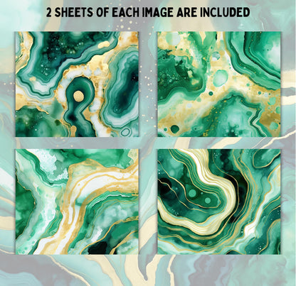 RELEASE PAPER | Emerald Marble - Theme Pack Reusable Diamond Painting Release Paper
