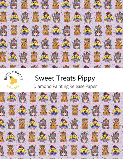 RELEASE PAPER | Sweet Treats Pippy - Reusable Patterned Diamond Painting Release Paper