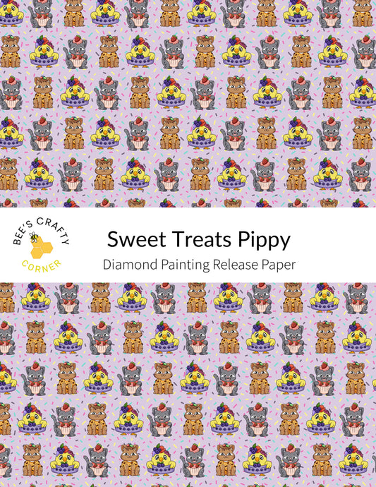 RELEASE PAPER | Sweet Treats Pippy - Reusable Patterned Diamond Painting Release Paper