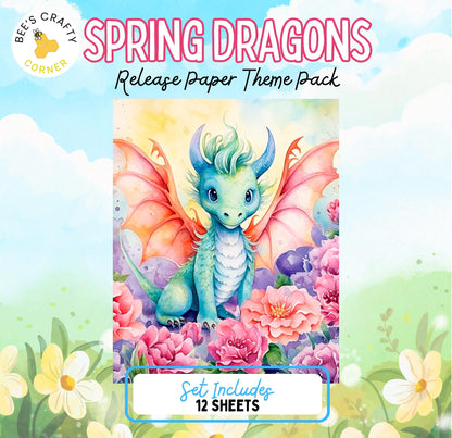RELEASE PAPER | Spring Dragons - Theme Pack Reusable Diamond Painting Release Paper