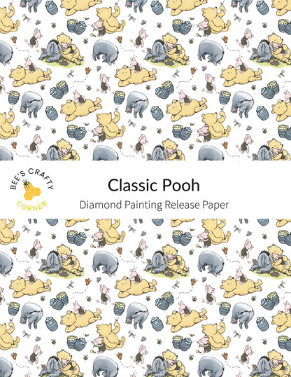 RELEASE PAPER | Classic Pooh - Reusable Patterned Diamond Painting Release Paper