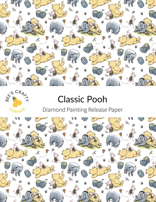 RELEASE PAPER | Classic Pooh - Reusable Patterned Diamond Painting Release Paper