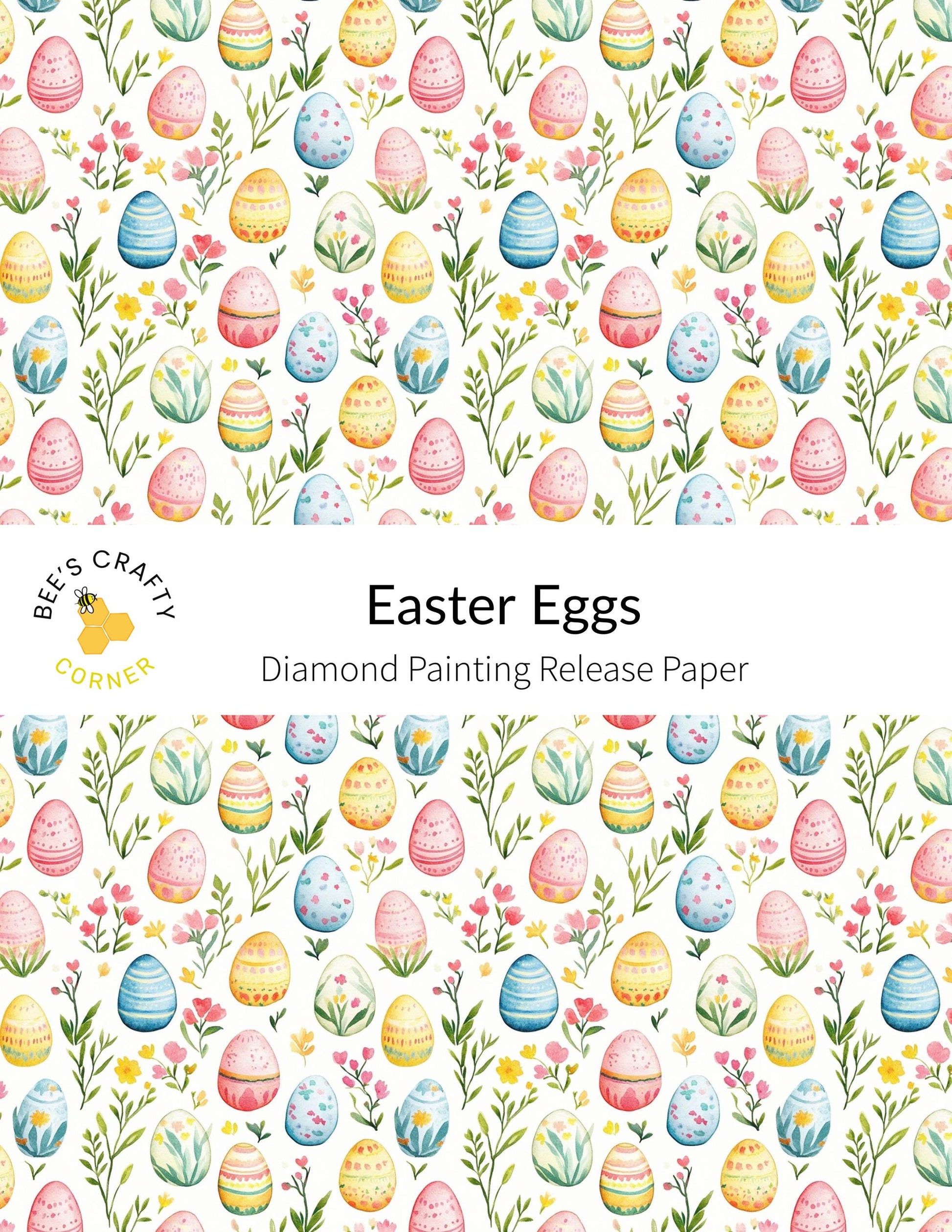 RELEASE PAPER | Easter Eggs - Reusable Patterned Diamond Painting Release Paper