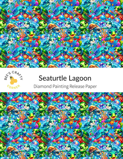 RELEASE PAPER | Seaturtle Lagoon - Reusable Patterned Diamond Painting Release Paper