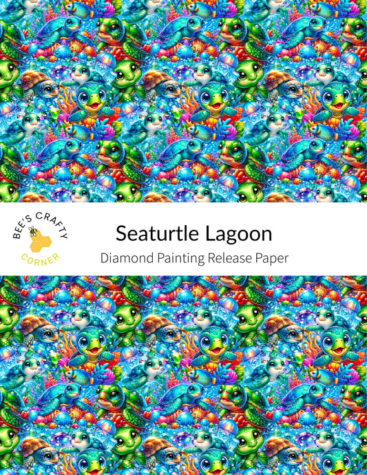 RELEASE PAPER | Seaturtle Lagoon - Reusable Patterned Diamond Painting Release Paper
