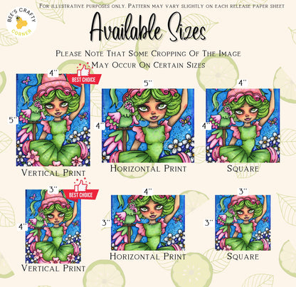 RELEASE PAPER | Lime Chiffon and Parfait by Regan Kubecek - Licensed Release Papers