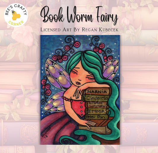 RELEASE PAPER | Book Worm Fairy by Regan Kubecek - Licensed Release Papers