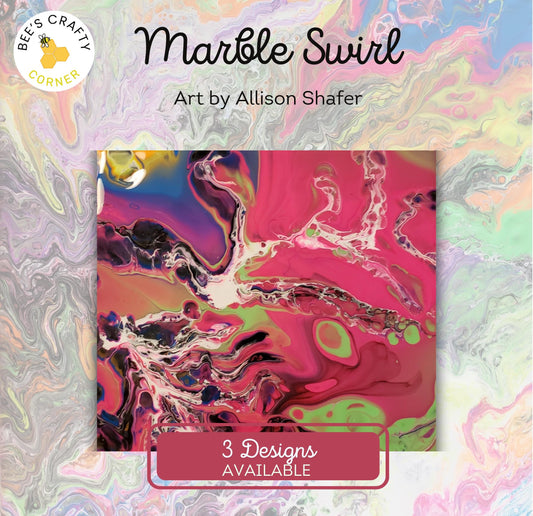 RELEASE PAPER | Marble Swirl by Allison Shafer - Reusable Patterned Diamond Painting Release Paper