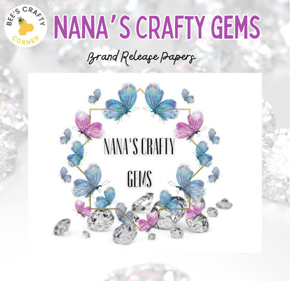 RELEASE PAPER | Nana's Crafty Gems Branded Release Paper | Reusable Diamond Painting Release Paper