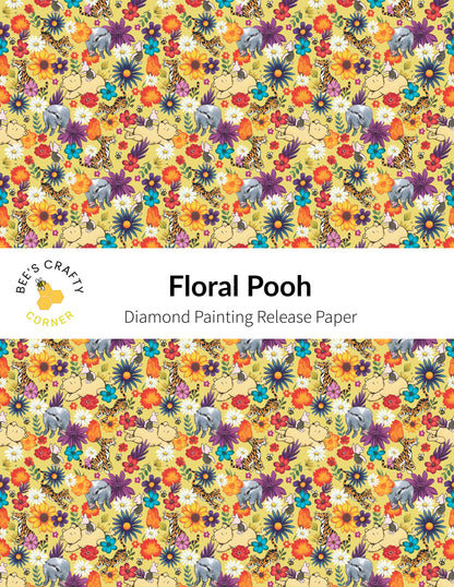 RELEASE PAPER | Floral Pooh - Reusable Patterned Diamond Painting Release Paper