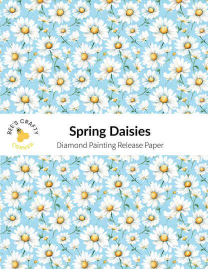 RELEASE PAPER | Spring Daisies - Reusable Patterned Diamond Painting Release Paper
