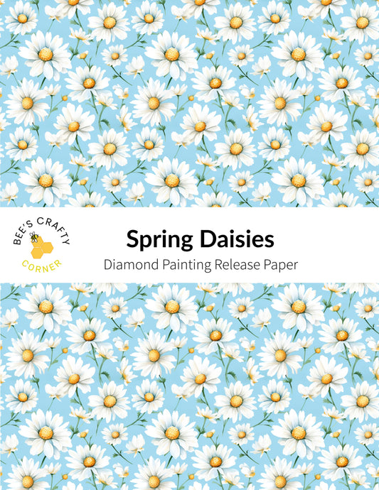 RELEASE PAPER | Spring Daisies - Reusable Patterned Diamond Painting Release Paper