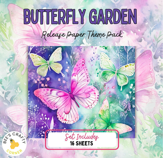 RELEASE PAPER | Butterfly Garden - Theme Pack Reusable Diamond Painting Release Paper