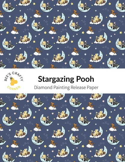 RELEASE PAPER | Stargazing Pooh - Reusable Patterned Diamond Painting Release Paper