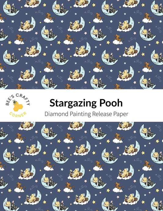 RELEASE PAPER | Stargazing Pooh - Reusable Patterned Diamond Painting Release Paper