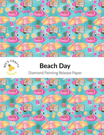 RELEASE PAPER | Beach Day - Reusable Patterned Diamond Painting Release Paper