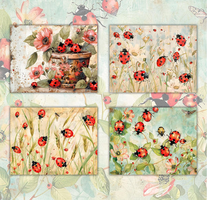 RELEASE PAPER | Ladybug Garden - Theme Pack Reusable Diamond Painting Release Paper