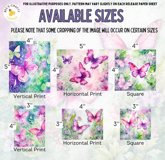 RELEASE PAPER | Butterfly Garden - Theme Pack Reusable Diamond Painting Release Paper
