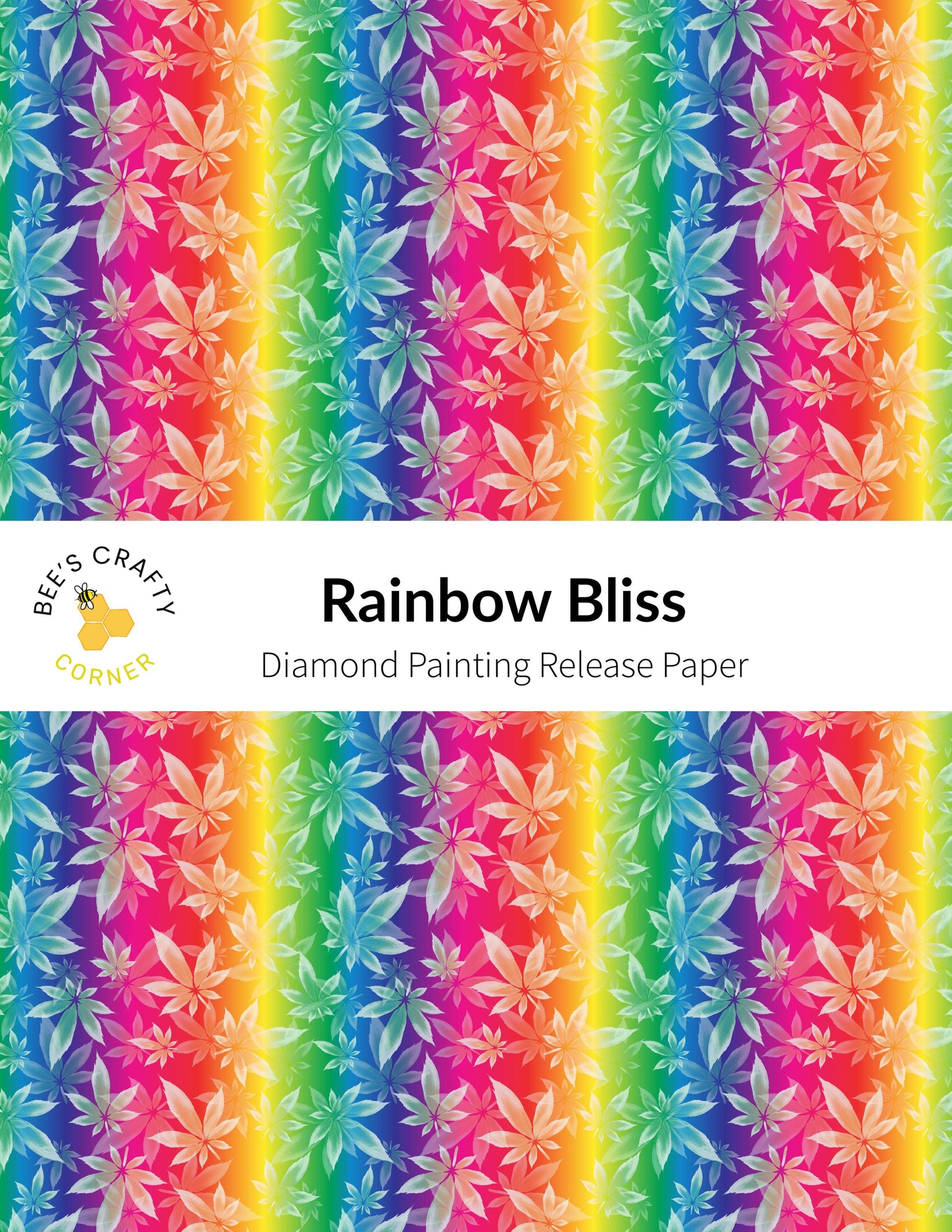 RELEASE PAPER | Rainbow Bliss - Reusable Patterned Diamond Painting Release Paper