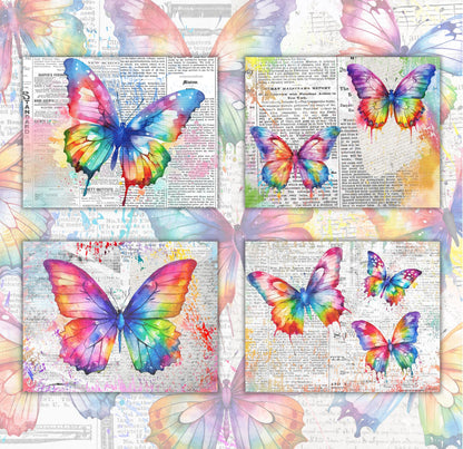 RELEASE PAPER | Butterfly Grunge - Theme Pack Reusable Diamond Painting Release Paper