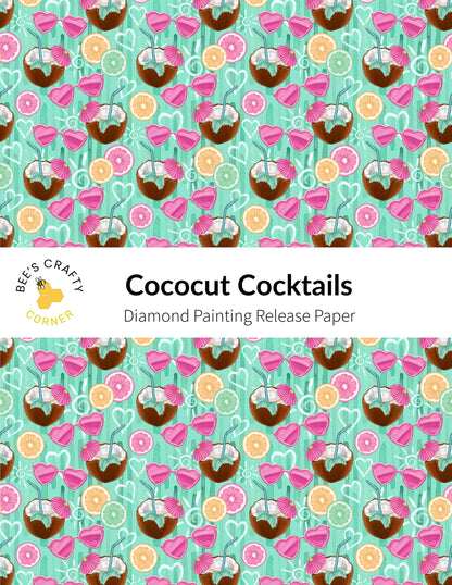 RELEASE PAPER | Coconut Cocktails - Reusable Patterned Diamond Painting Release Paper