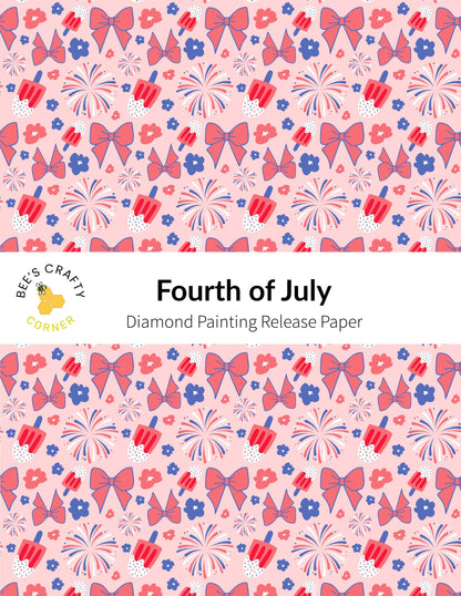 RELEASE PAPER | Fourth of July - Reusable Patterned Diamond Painting Release Paper