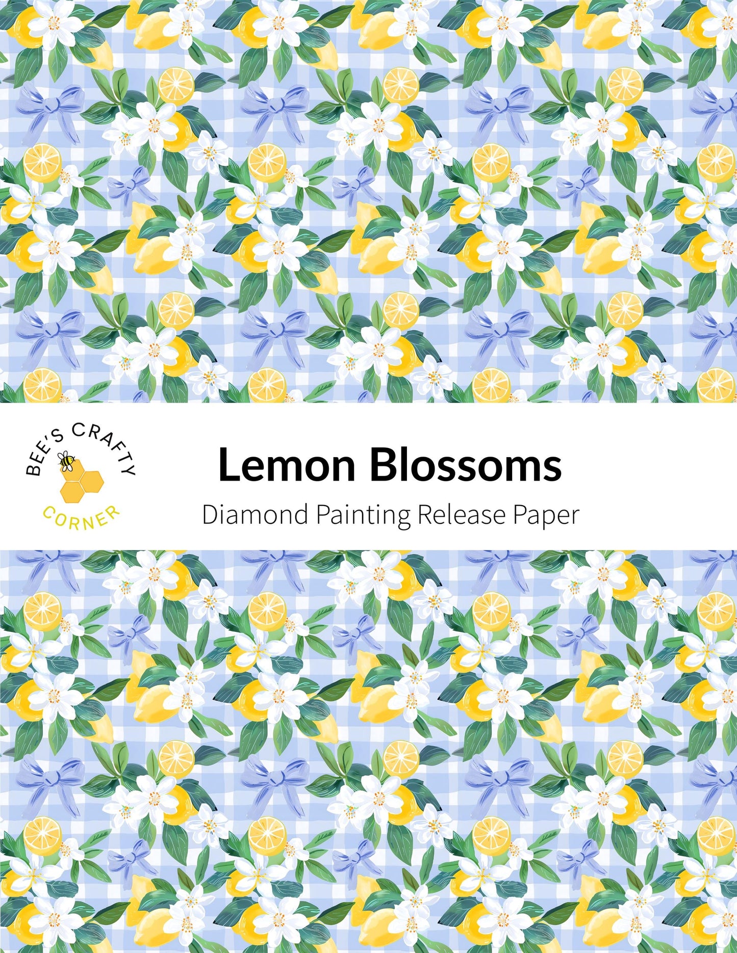 RELEASE PAPER | Lemon Blossoms - Reusable Patterned Diamond Painting Release Paper