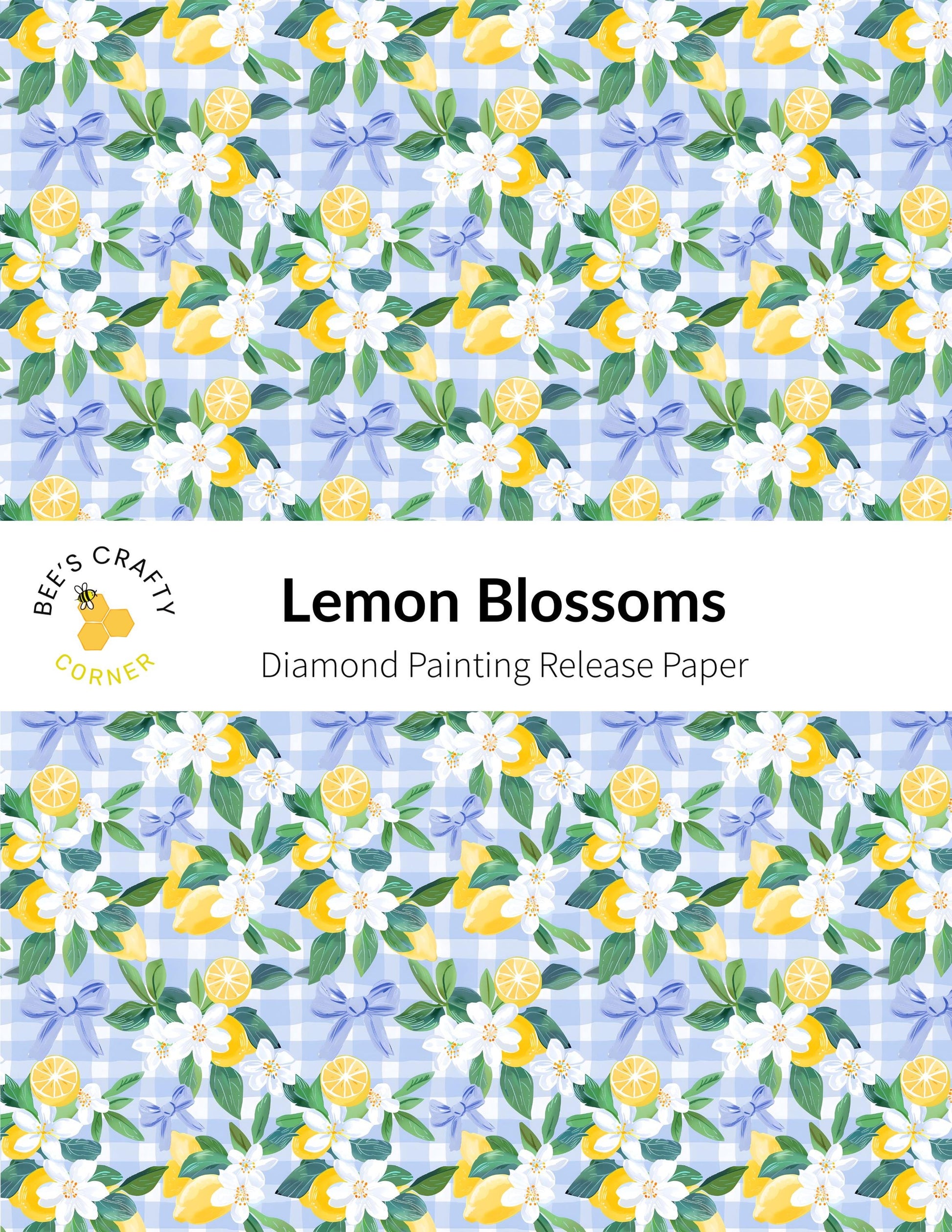 RELEASE PAPER | Lemon Blossoms - Reusable Patterned Diamond Painting Release Paper