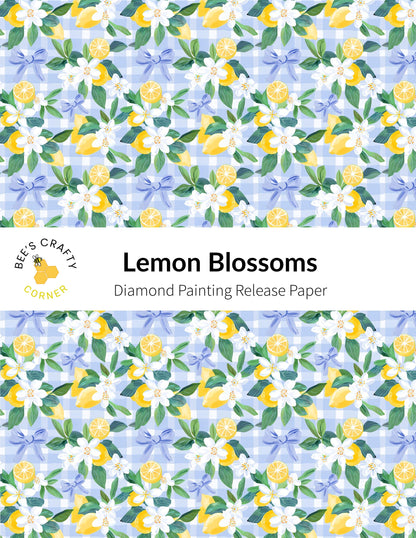 RELEASE PAPER | Lemon Blossoms - Reusable Patterned Diamond Painting Release Paper