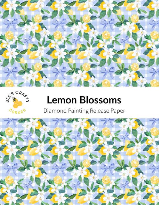 RELEASE PAPER | Lemon Blossoms - Reusable Patterned Diamond Painting Release Paper