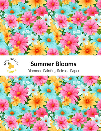 RELEASE PAPER | Summer Blooms - Reusable Patterned Diamond Painting Release Paper