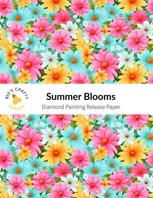 RELEASE PAPER | Summer Blooms - Reusable Patterned Diamond Painting Release Paper