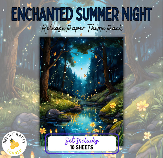 RELEASE PAPER | Enchanted Summer - Theme Pack Reusable Diamond Painting Release Paper