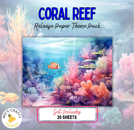 RELEASE PAPER | Coral Reef - Theme Pack Reusable Diamond Painting Release Paper