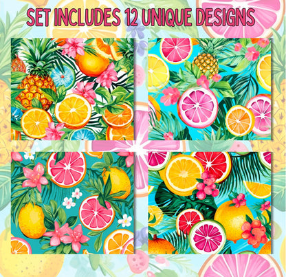 RELEASE PAPER | Tropical Fruits - Theme Pack Reusable Diamond Painting Release Paper