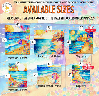 RELEASE PAPER | Whimsical Beach - Theme Pack Reusable Diamond Painting Release Paper