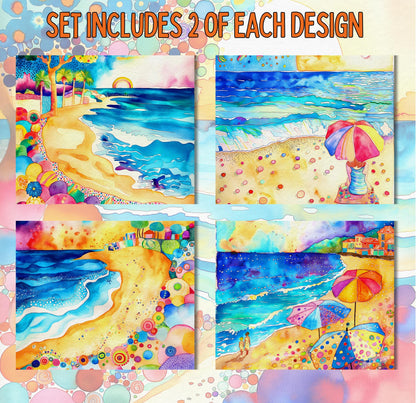 RELEASE PAPER | Whimsical Beach - Theme Pack Reusable Diamond Painting Release Paper