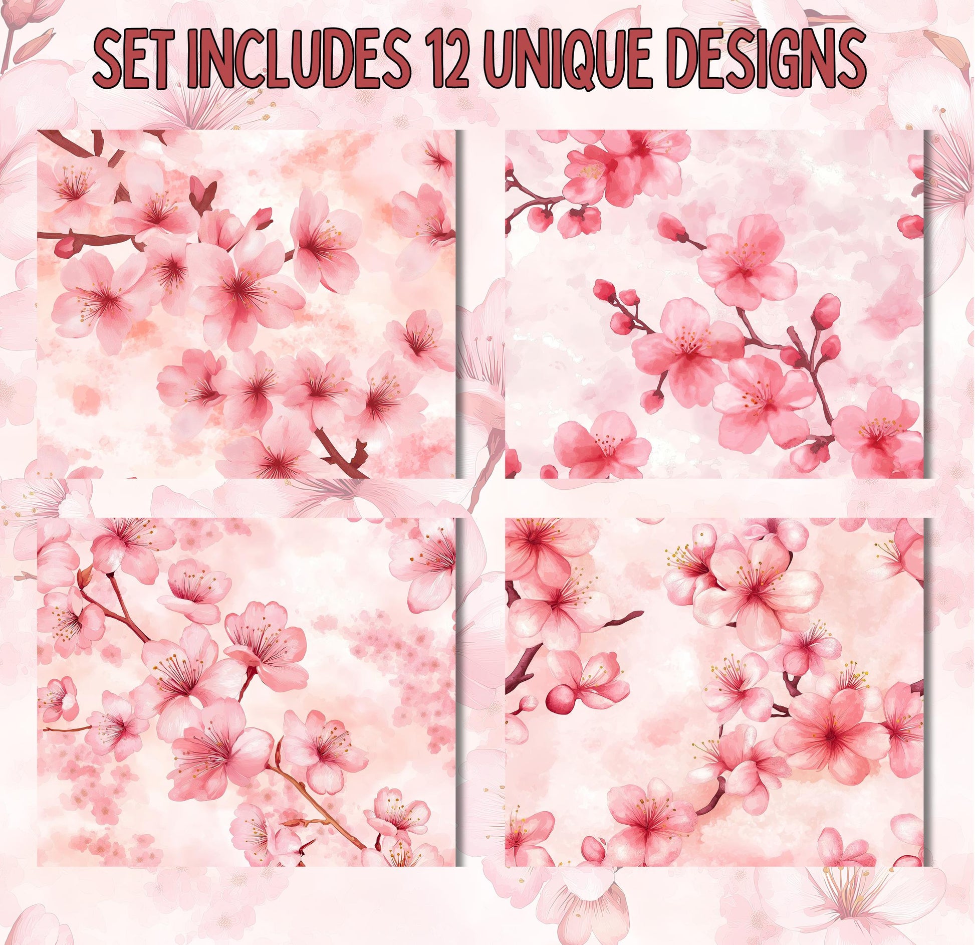 RELEASE PAPER | Summer Sakura - Theme Pack Reusable Diamond Painting Release Paper