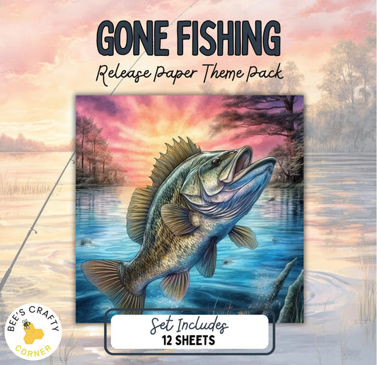 RELEASE PAPER | Gone Fishing - Theme Pack Reusable Diamond Painting Release Paper