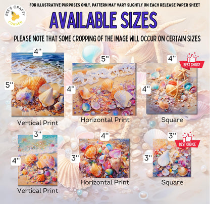 RELEASE PAPER | Seashells & Pearls - Theme Pack Reusable Diamond Painting Release Paper