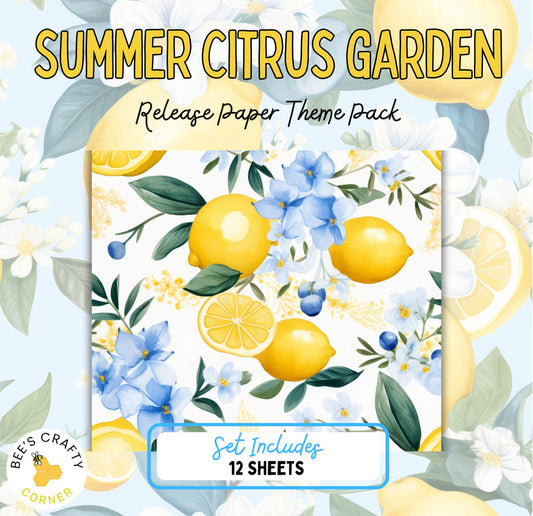RELEASE PAPER | Summer Citrus Garden - Theme Pack Reusable Diamond Painting Release Paper
