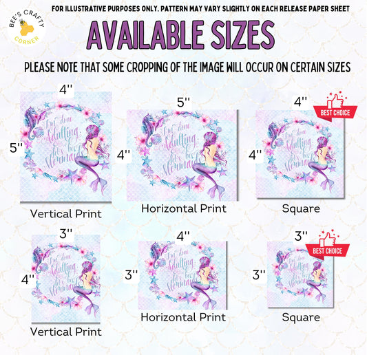 RELEASE PAPER | Let's Be Mermaids - Reusable Diamond Painting Release Paper