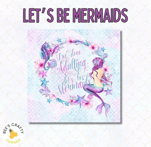 RELEASE PAPER | Let's Be Mermaids - Reusable Diamond Painting Release Paper