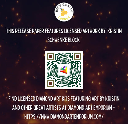RELEASE PAPER | Sparks Fly by Kristin Schwenke Block Licensed Release Papers - Reusable Patterned Diamond Painting Release Paper