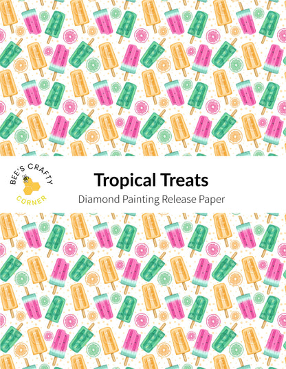 RELEASE PAPER | Tropical Treats - Reusable Patterned Diamond Painting Release Paper