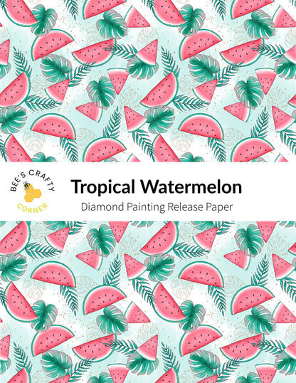 RELEASE PAPER | Tropical Watermelon - Reusable Patterned Diamond Painting Release Paper